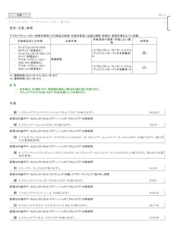 印刷 – Toyota Service Informationミラー取り外しのサムネイル